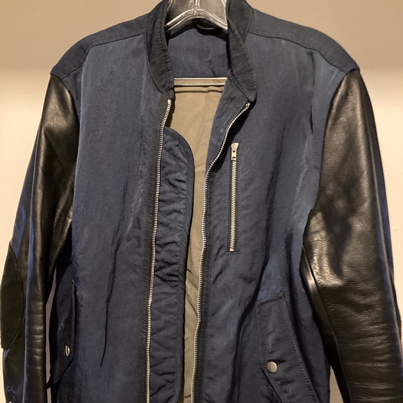 ACNE STUDIOS bomber jacket with leather sleeves Mens Small/M or - Woman Medium - Picture 1 of 13